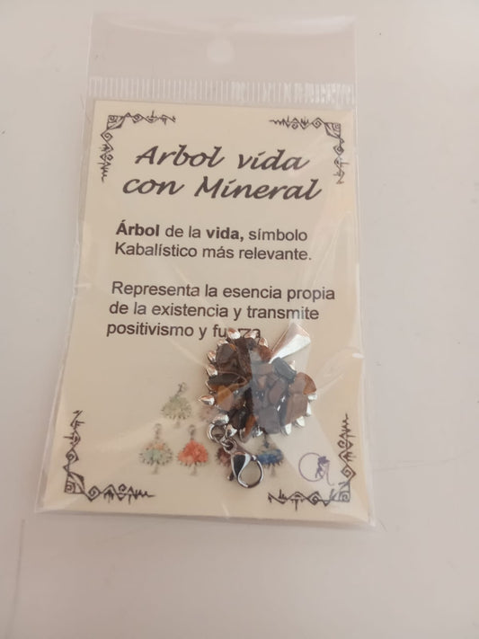 Mini colgante Árbol de la Vida con minerales